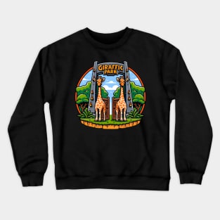 Funny animal - Giraffic Park Crewneck Sweatshirt